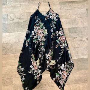 Floral Black Jumpsuit
